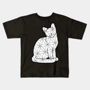 Funny Cat Cat Geometry T-shirt Kids T-Shirt